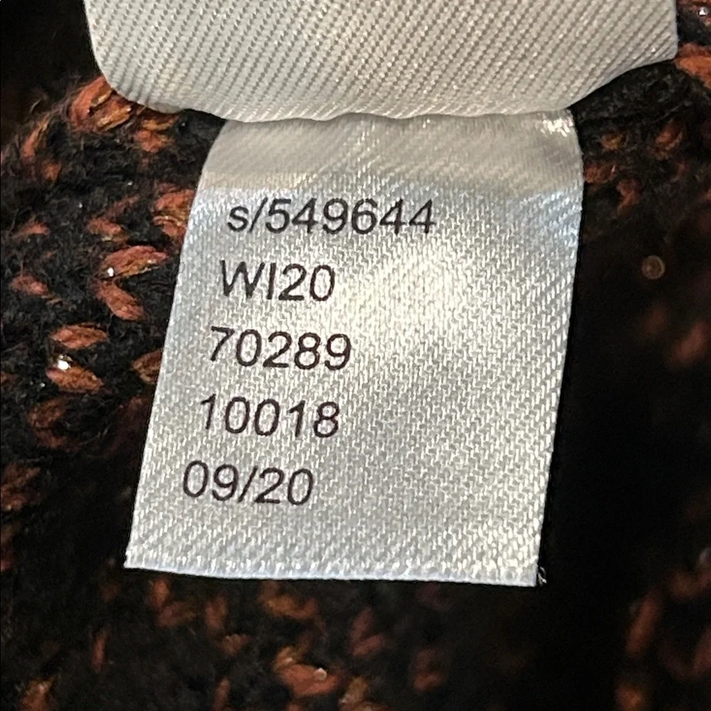 Ann Taylor Animal Print Sweater Dress size Medium Metallic Bronze Black